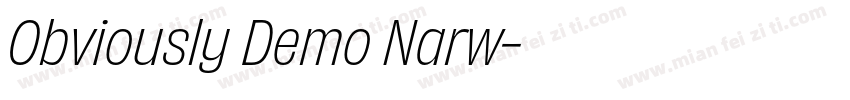 Obviously Demo Narw字体转换